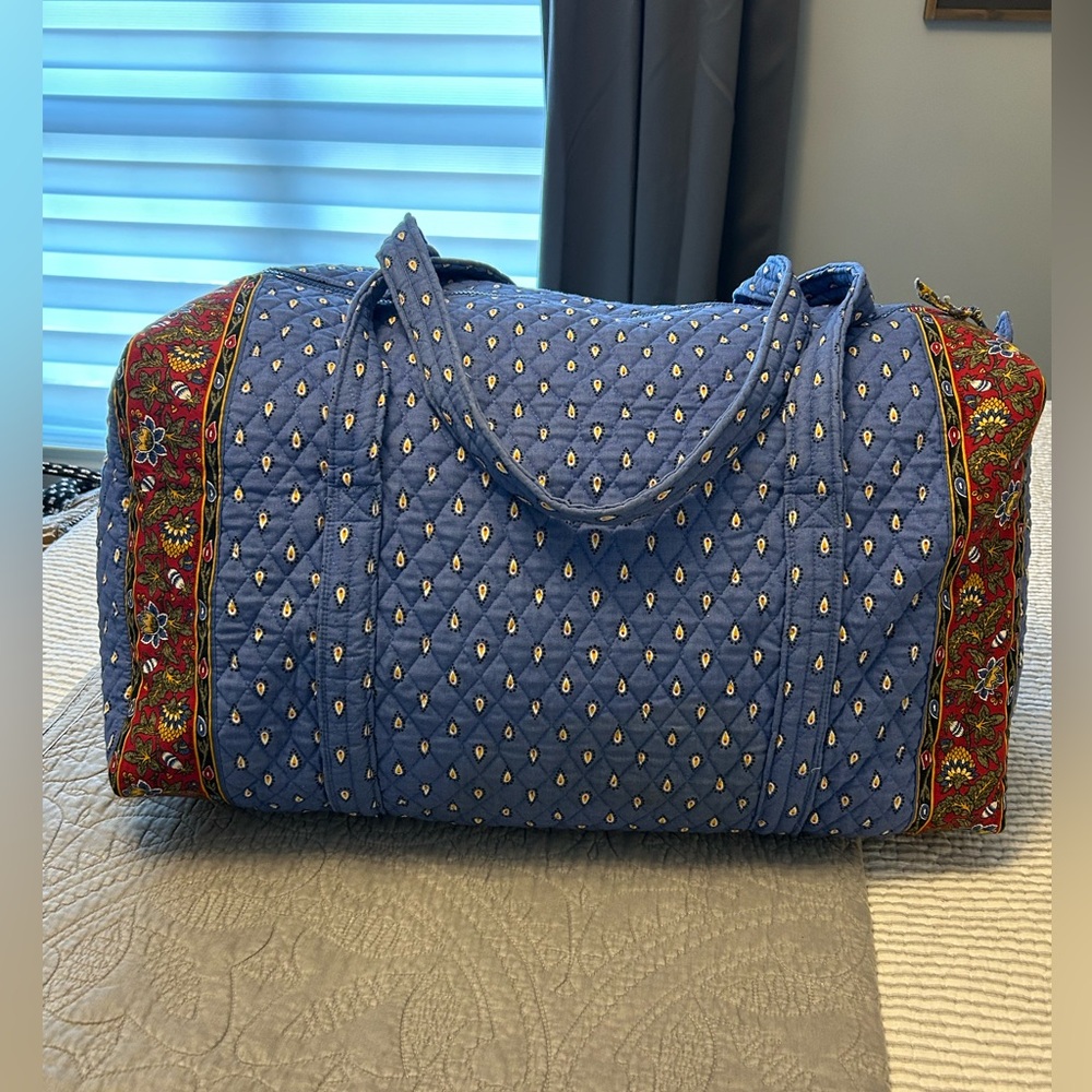 Vera Bradley Blue and Red Travel Bag